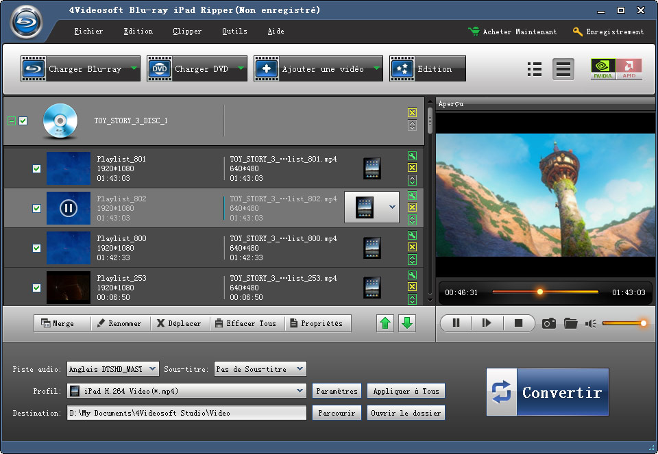 4Videosoft Blu-ray iPad Ripper screen shot