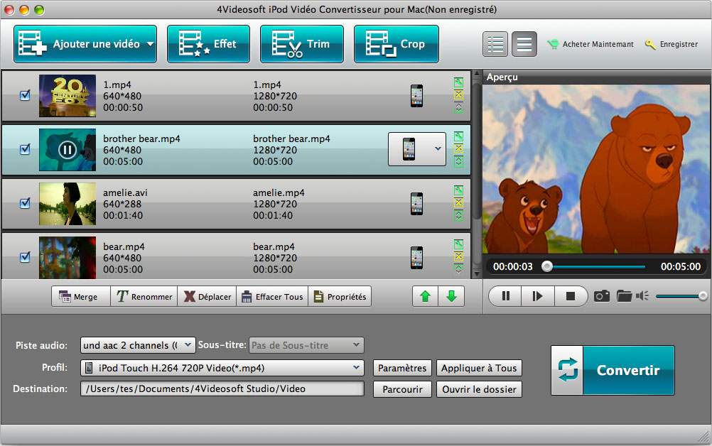 4Videosoft iPod Vidéo Convertisseur Mac software